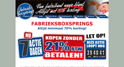 Desktop Screenshot of fabrieksboxsprings.nl